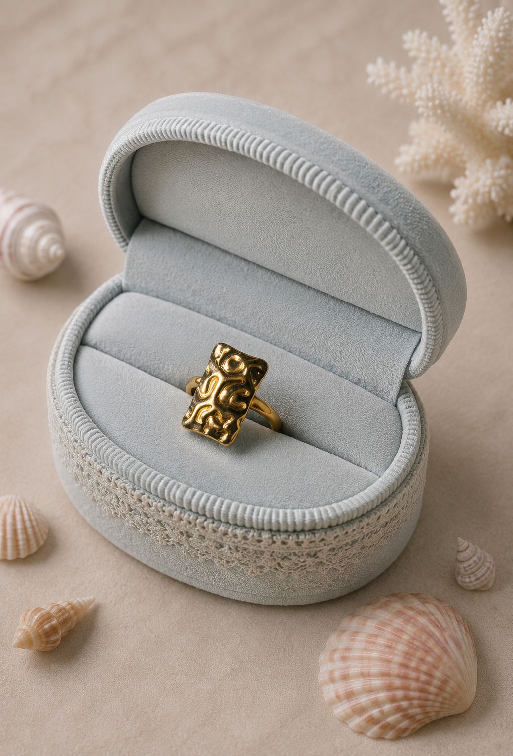 Textured Bar Ring