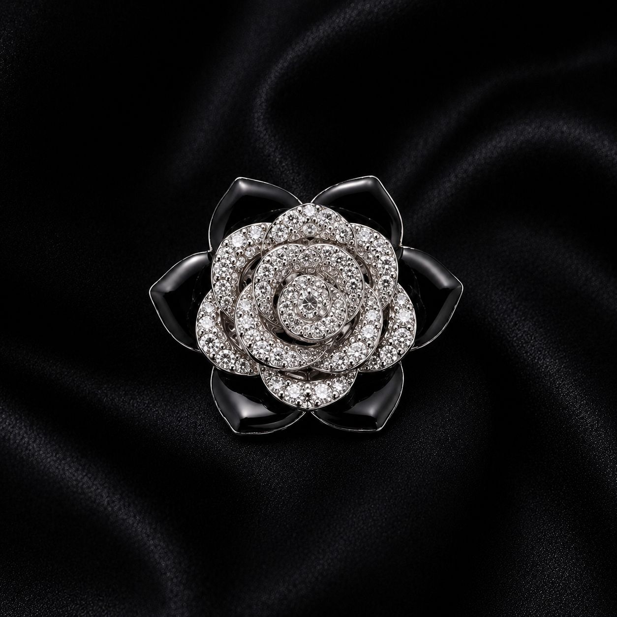 Crystal Rose Ring (Silver)