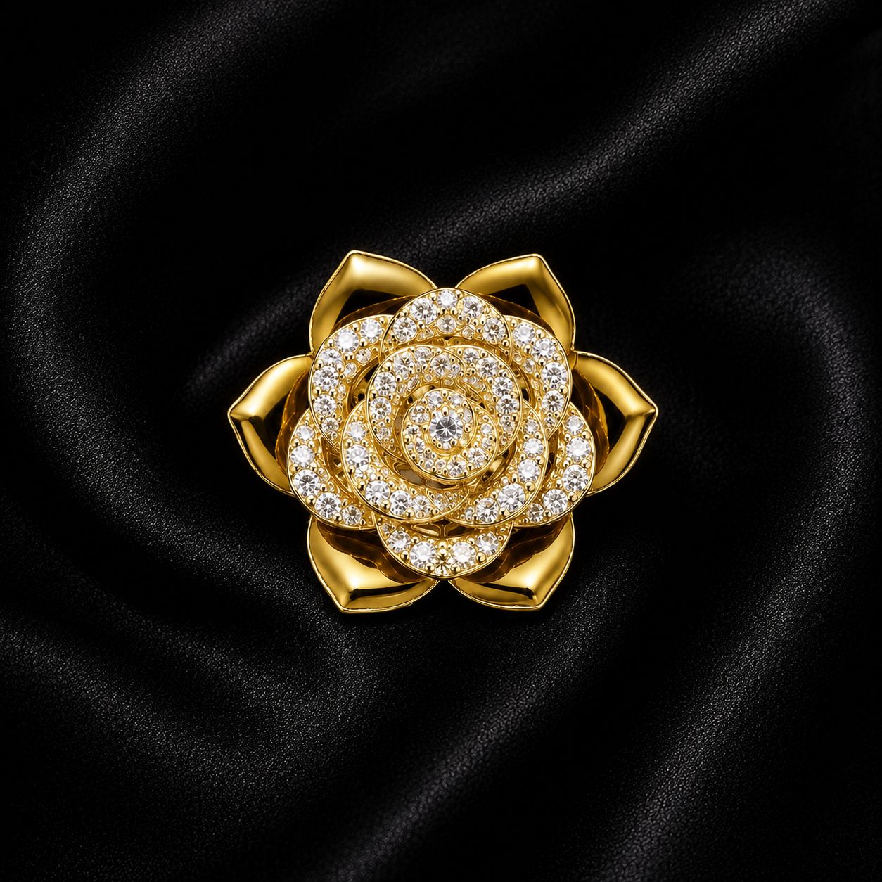 Crystal Rose Ring (Gold)