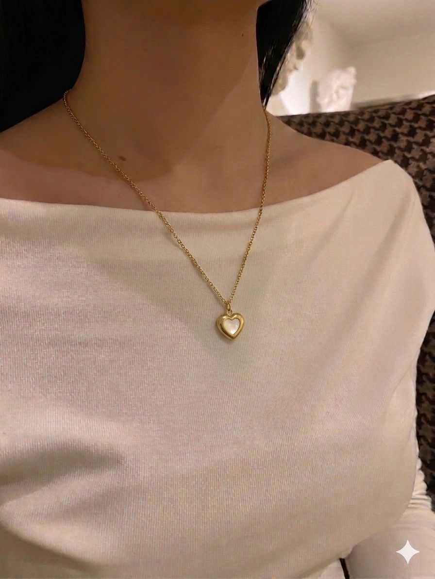 Pearl Heart Necklace