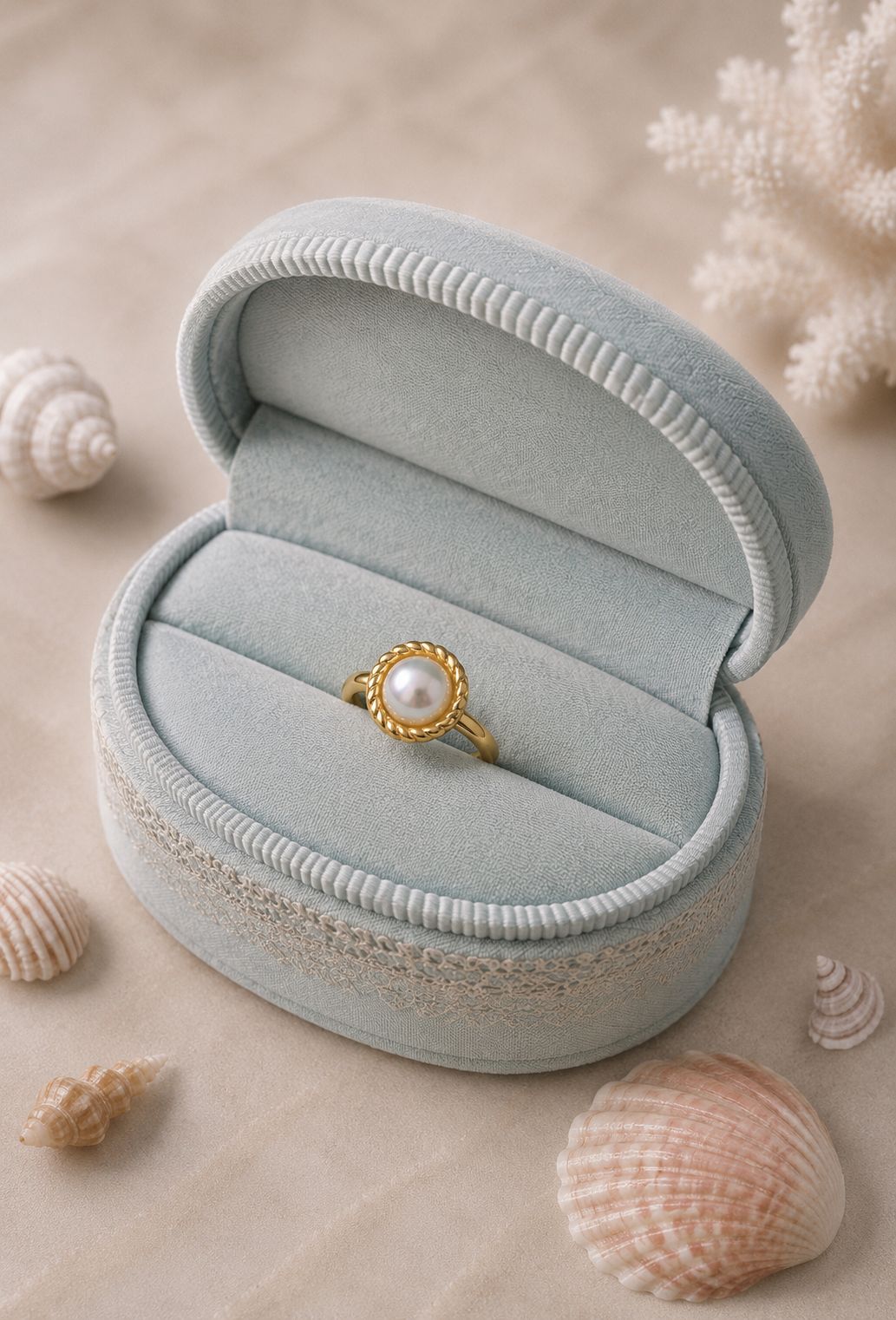 Pearl Halo Ring