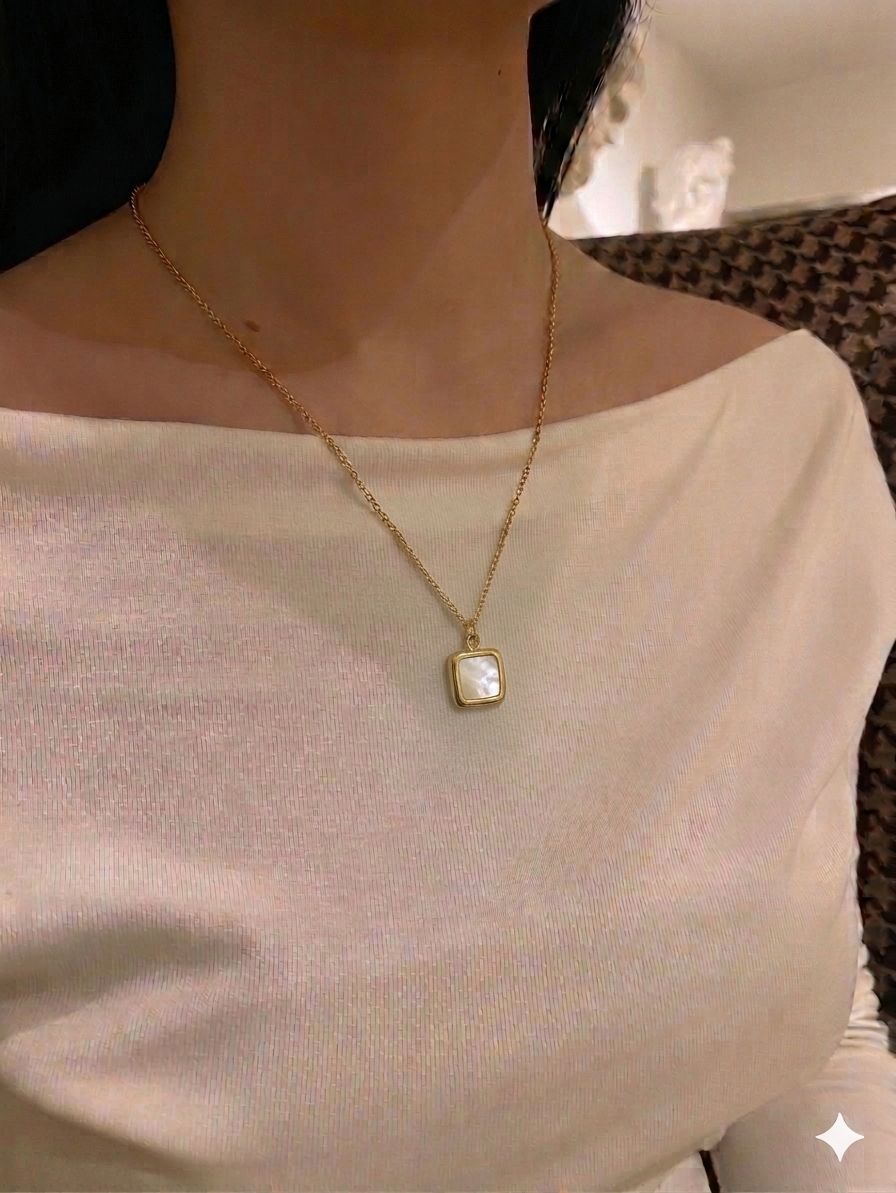Pearl Square Pendant