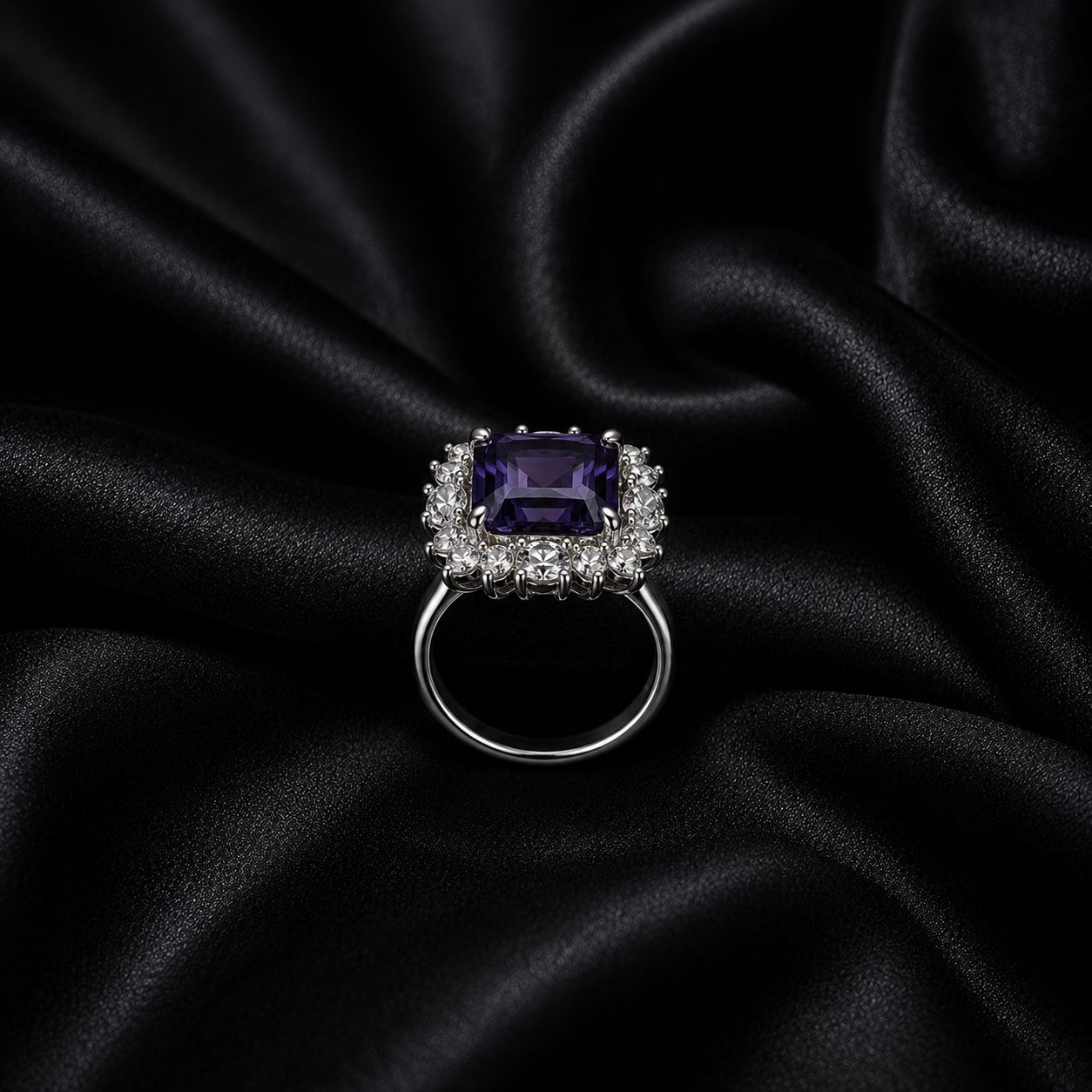 Purple Halo Ring