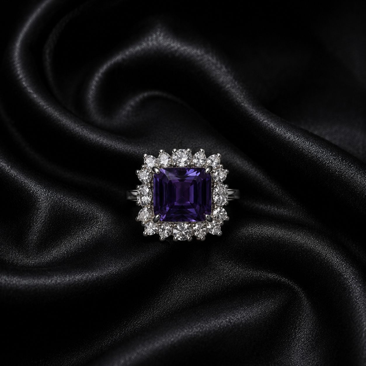 Purple Halo Ring