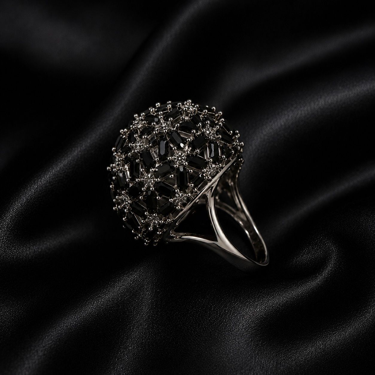 Midnight Mosaic Ring (Silver)