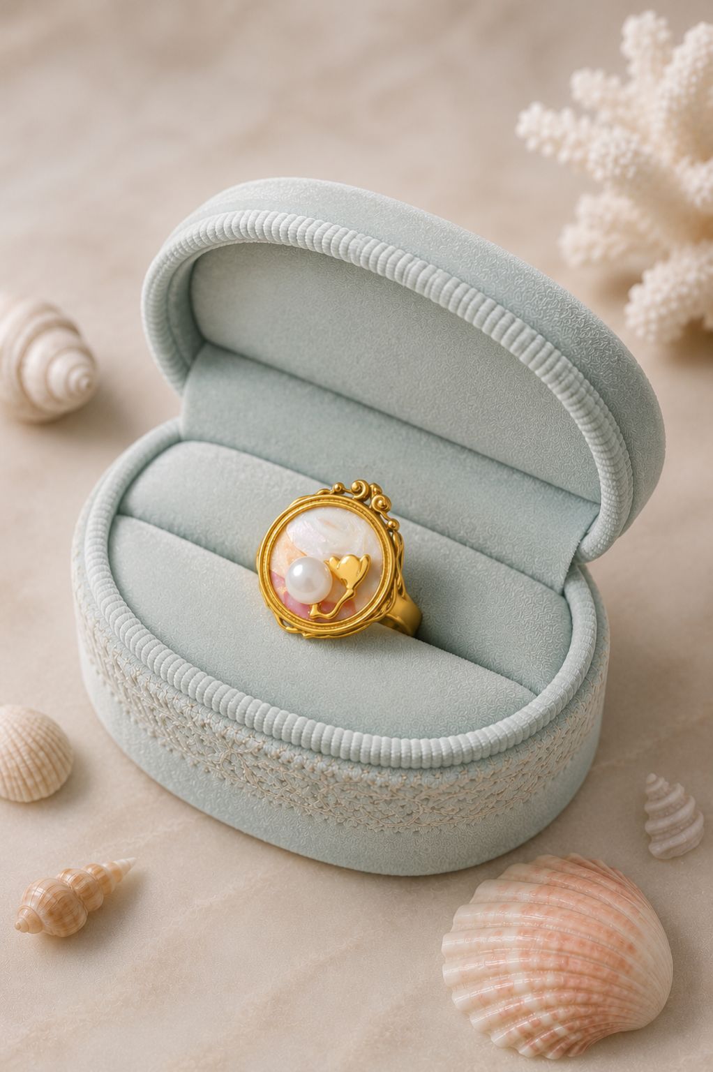 Flower Pearl Ring