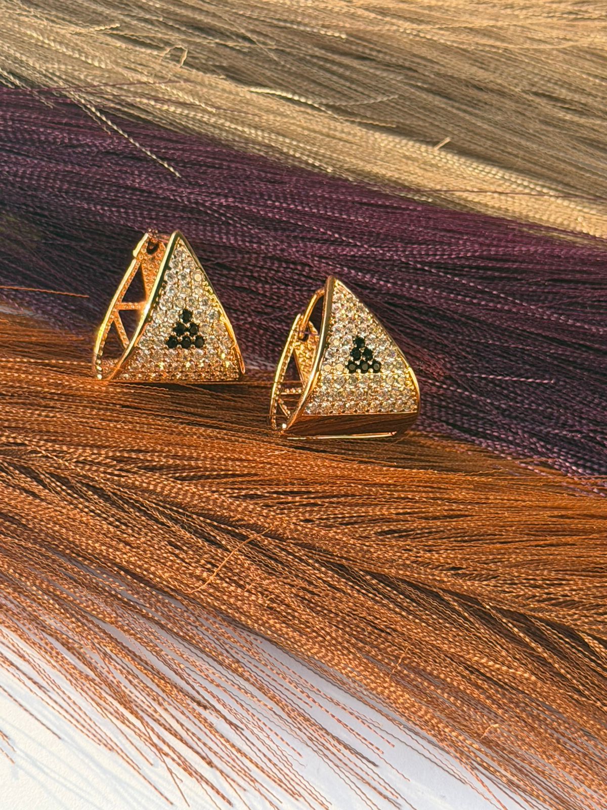 Crystal Triangle Earrings