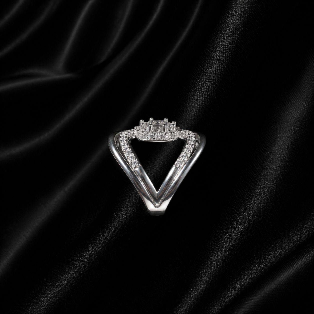 Butterfly Gemstone Ring (Silver)