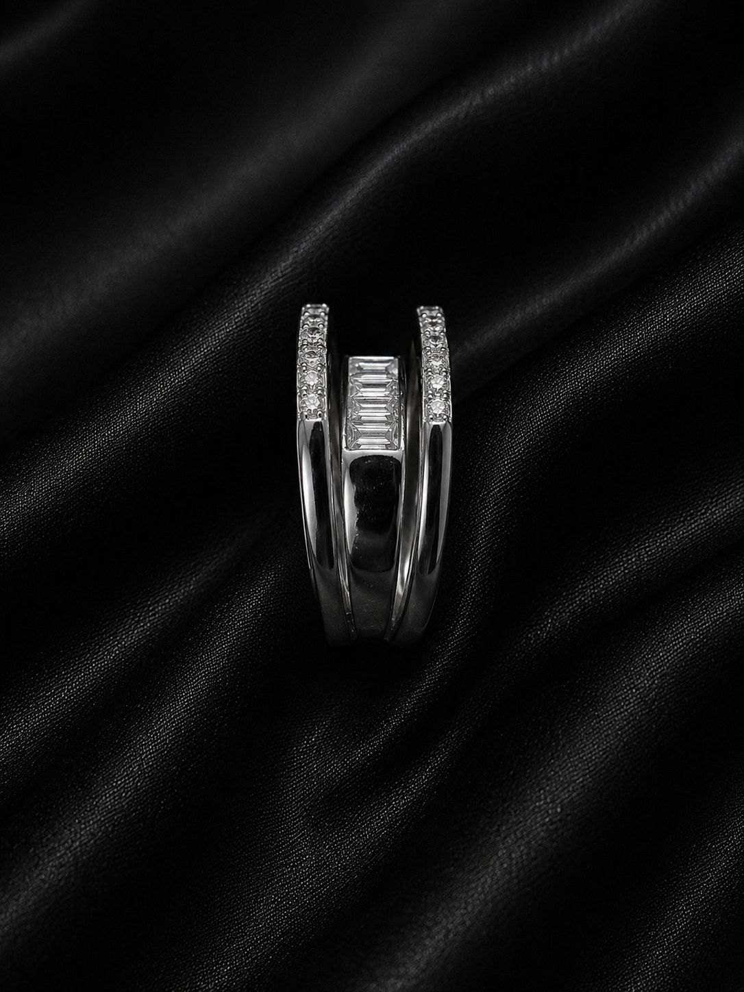 Baguette Band Ring (Silver)