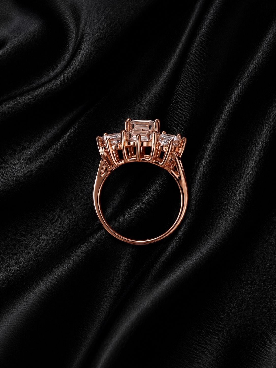 Sunburst Gemstone Ring (Rose Gold)