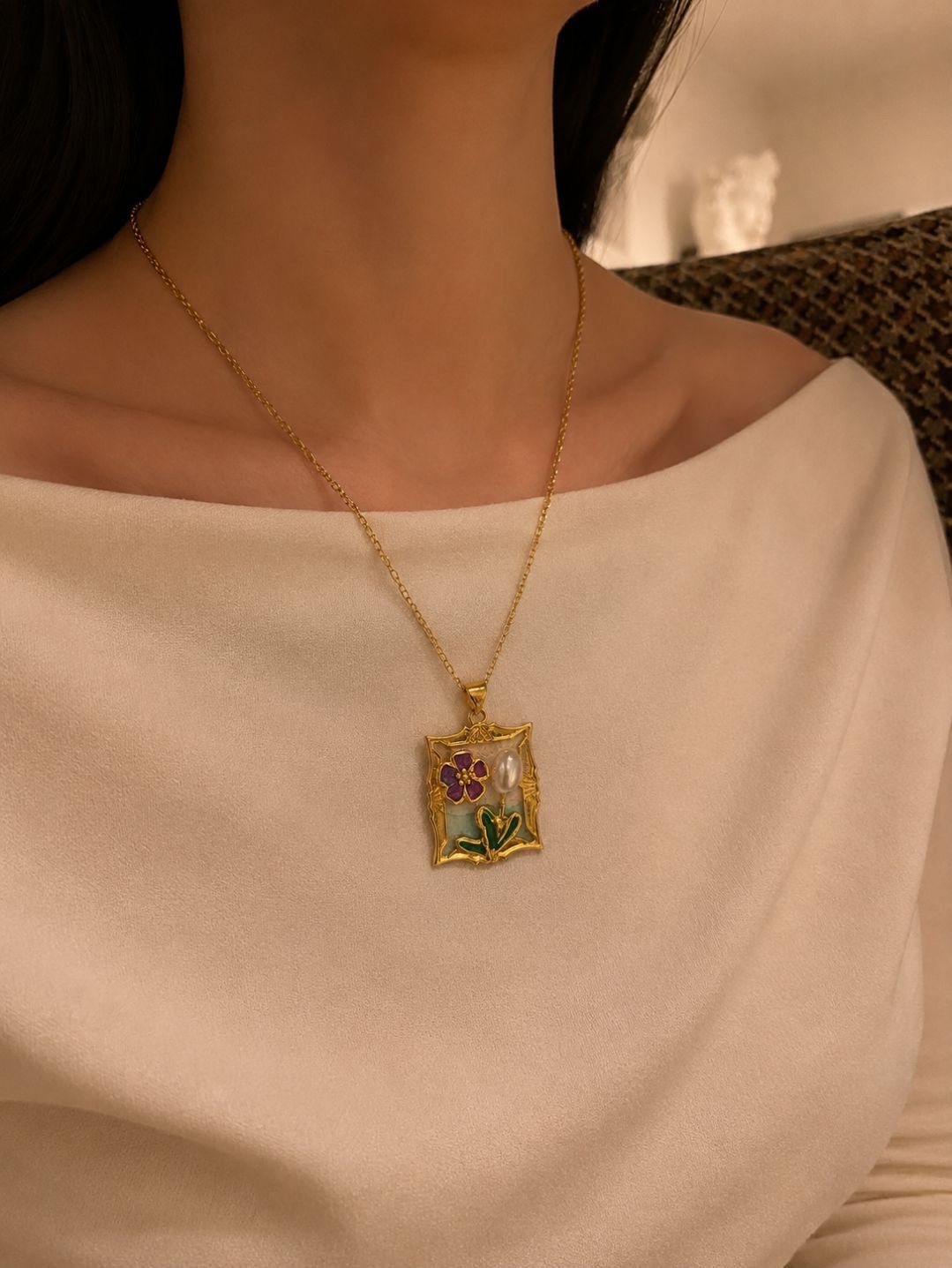 Violet Bloom Pendant
