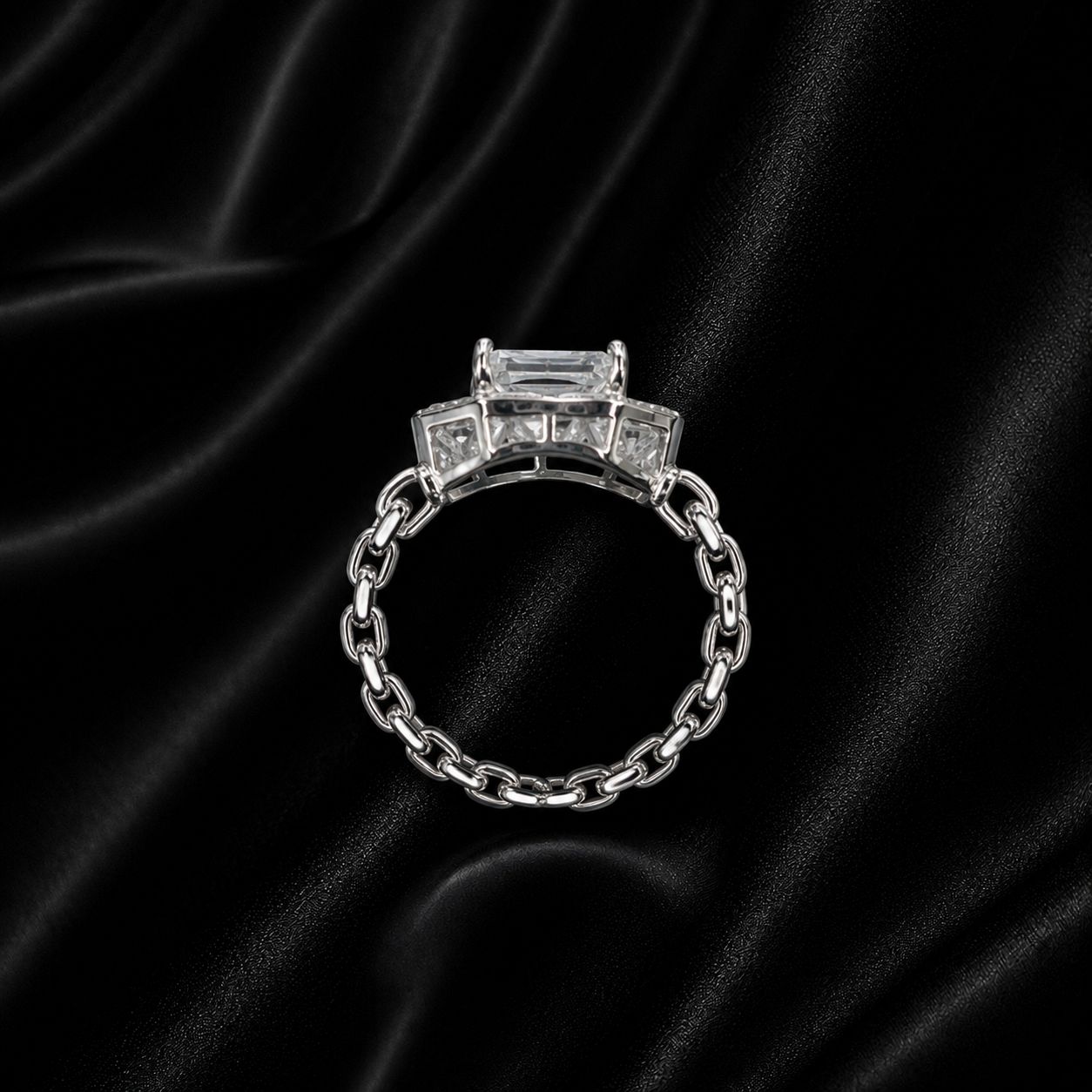 Emerald Halo Ring (Silver)