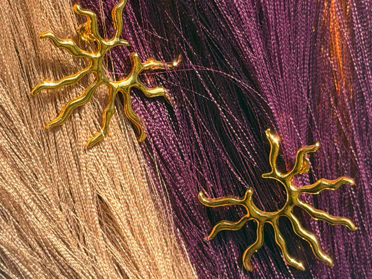 Golden Sunburst Earring